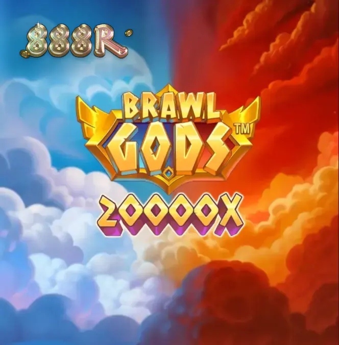 Tampilan visual layar terbagi slot Brawl Gods dengan tema Zeus dan Hades.